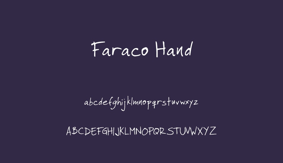 Faraco Hand font