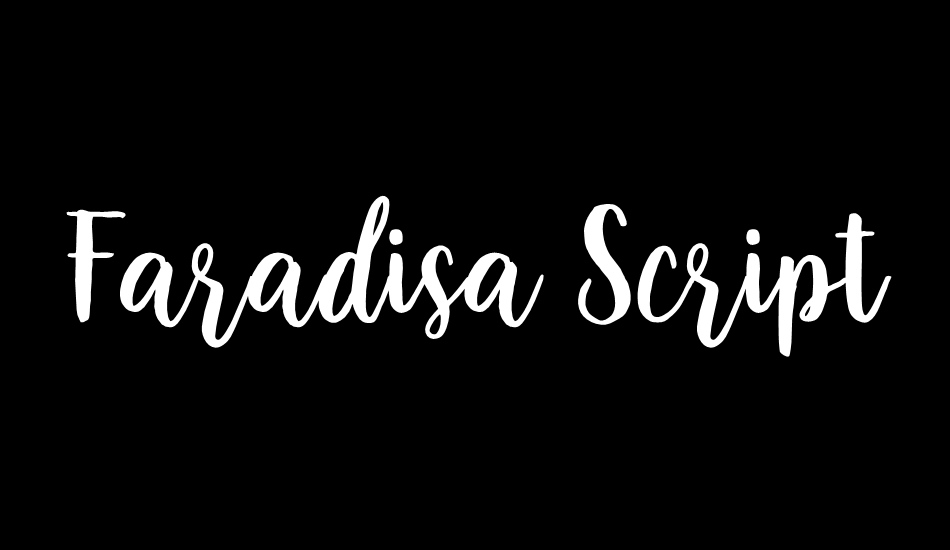 Faradisa Script font big