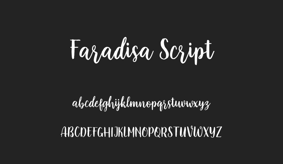 Faradisa Script font