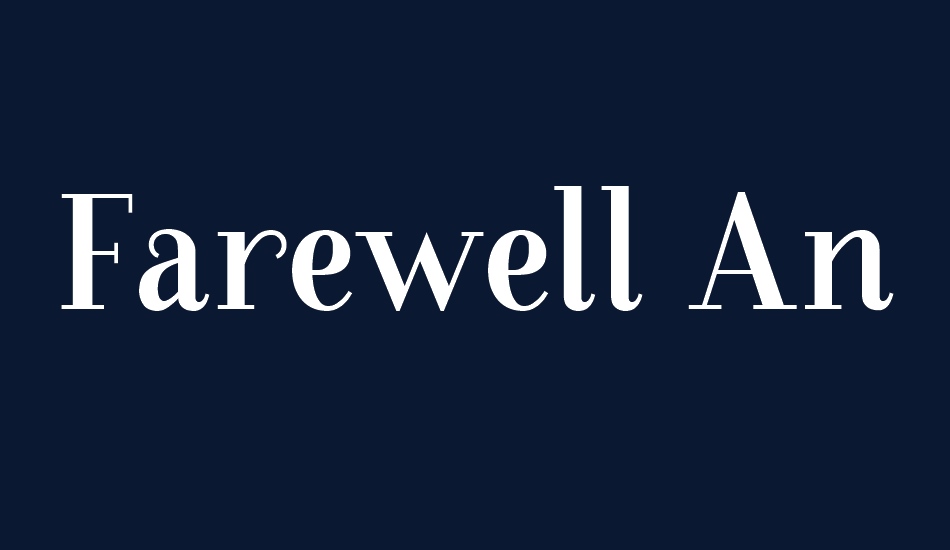 Farewell Angelina Sample font big