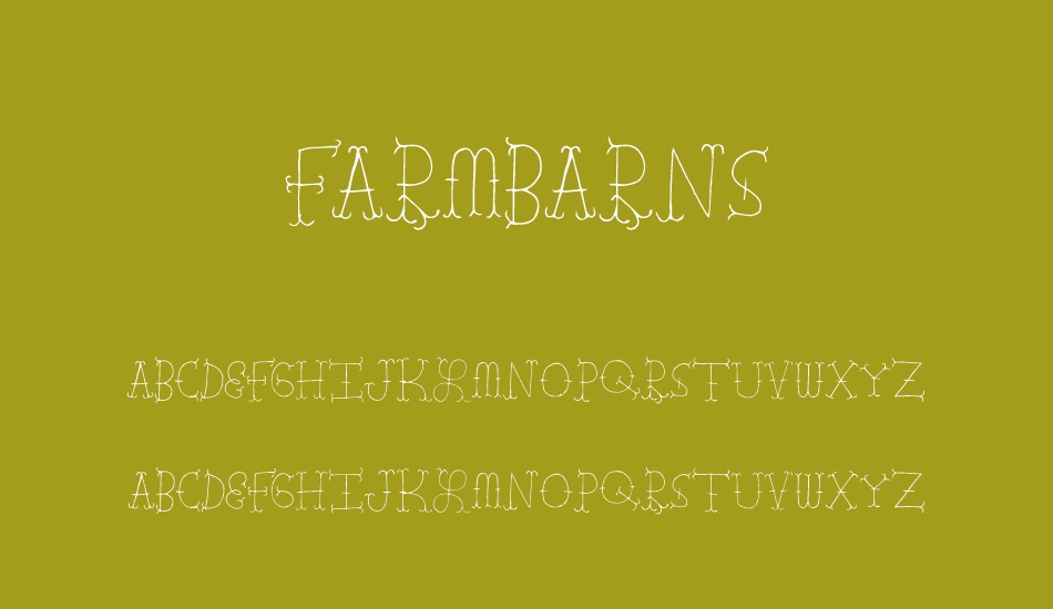 FarmBarns font