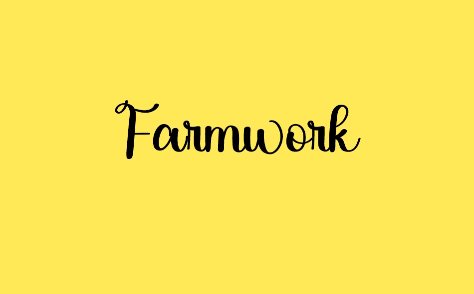 Farmwork font big