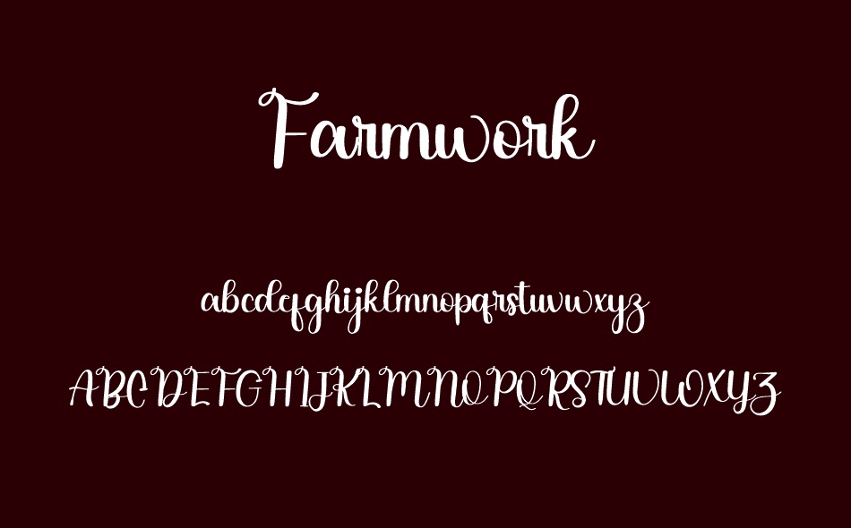 Farmwork font