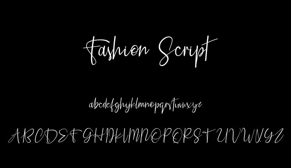 Fashion Script Personal Use font