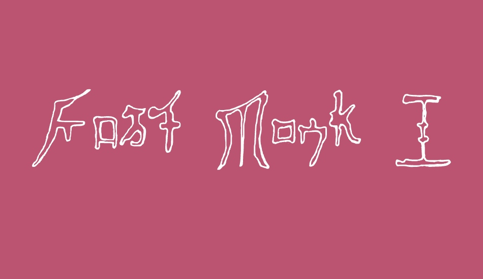 Fast Monk Ink Outline font big