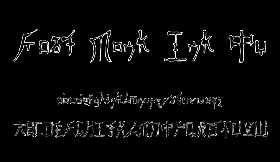 Fast Monk Ink Outline font