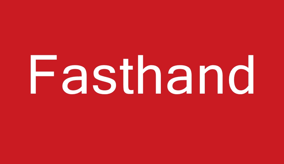 Fasthand font big