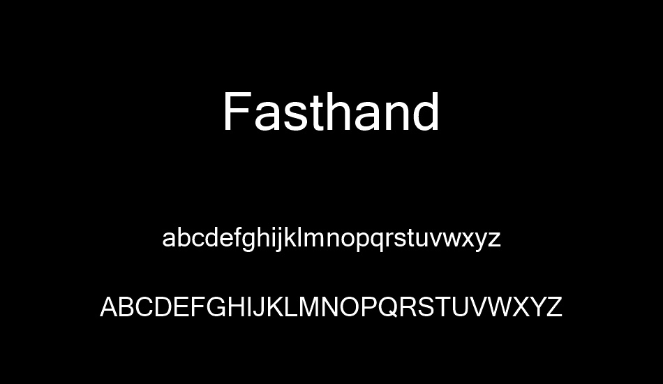 Fasthand font