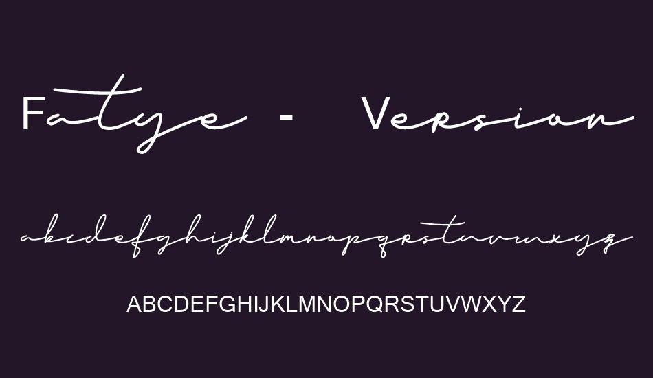 Fatye - Demo Version font