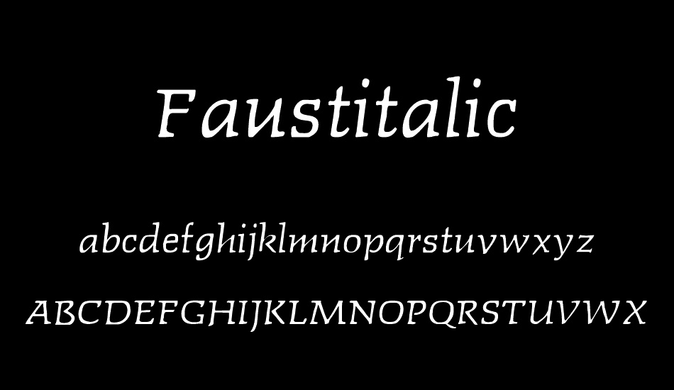 Faustitalic font