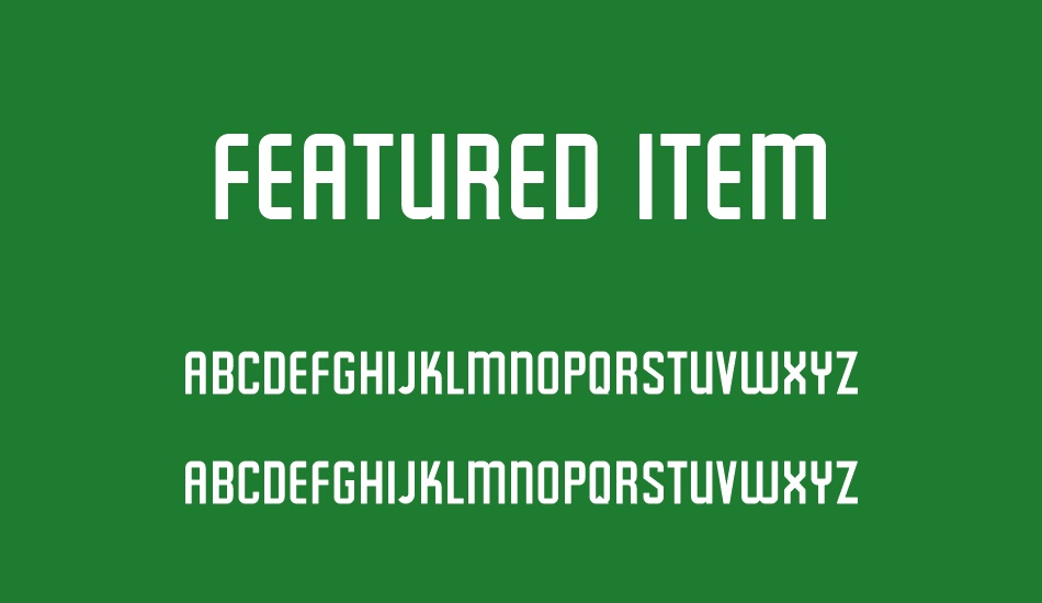 Featured Item font