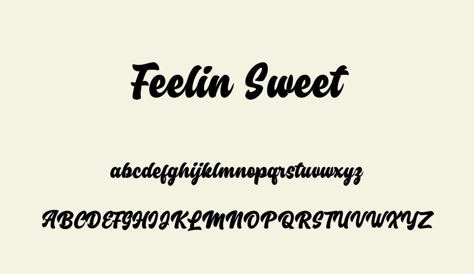 feelin-sweet font