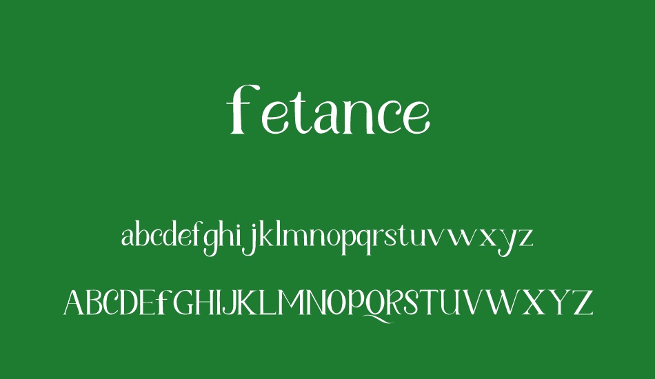 Fetance font