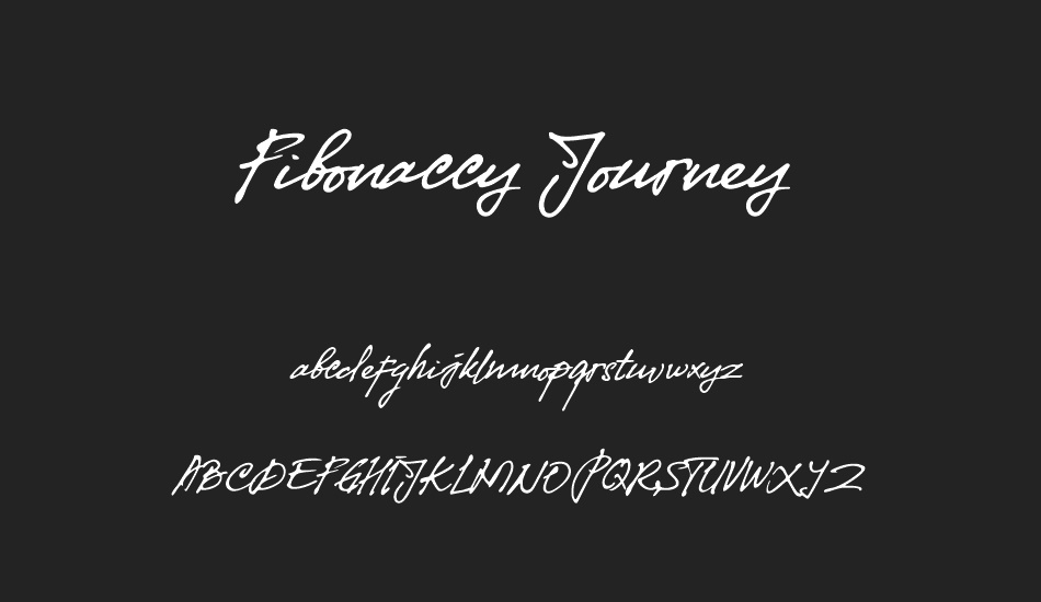 Fibonaccy Journey font