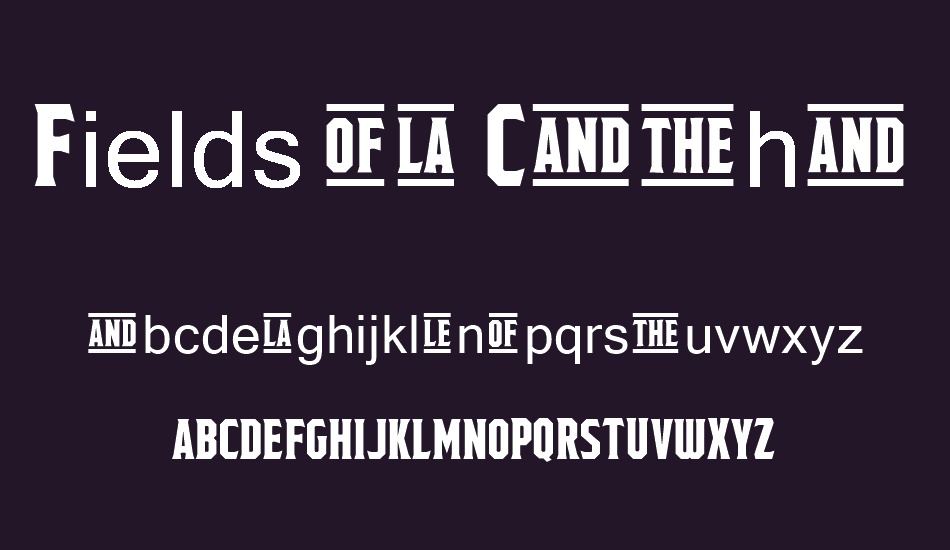 Fields of Cathay font