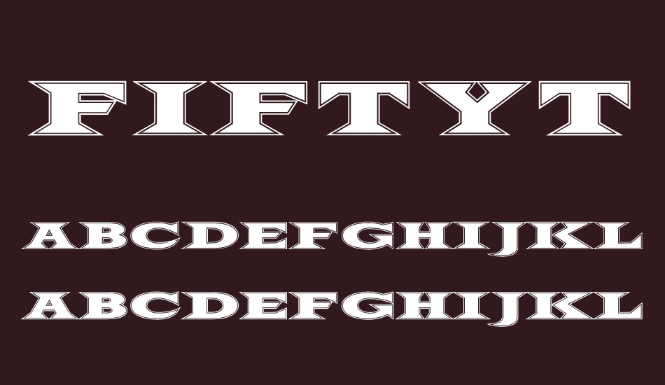 FiftyTwoLetters font