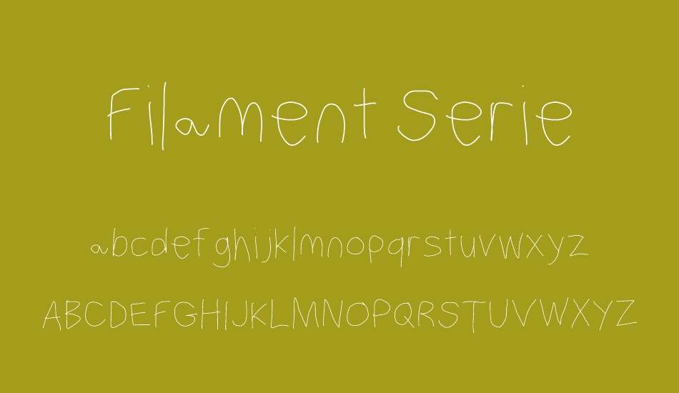 Filament Serie font