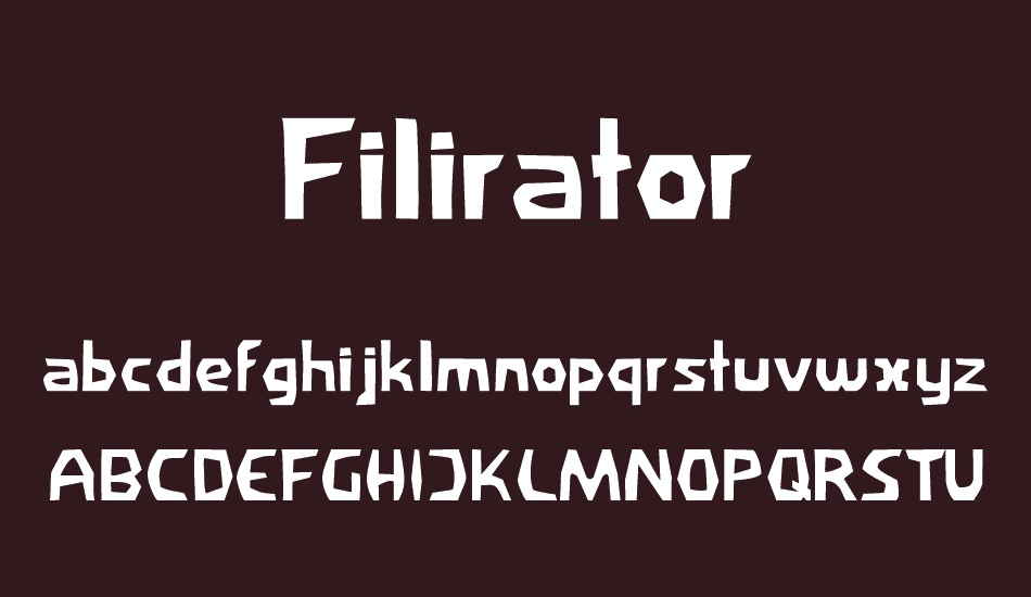 Filirator font