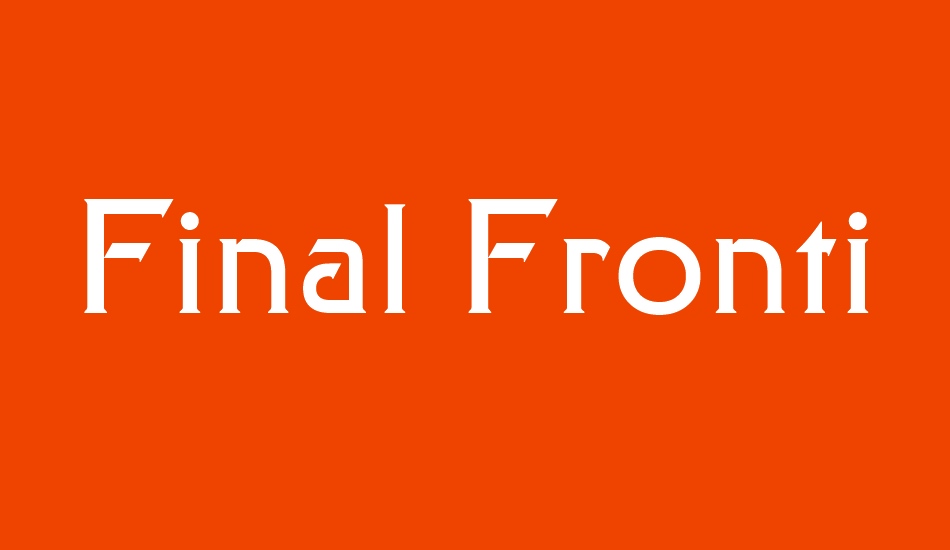 Final Frontier font big