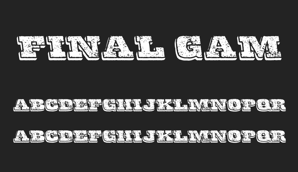 Final Gambit font