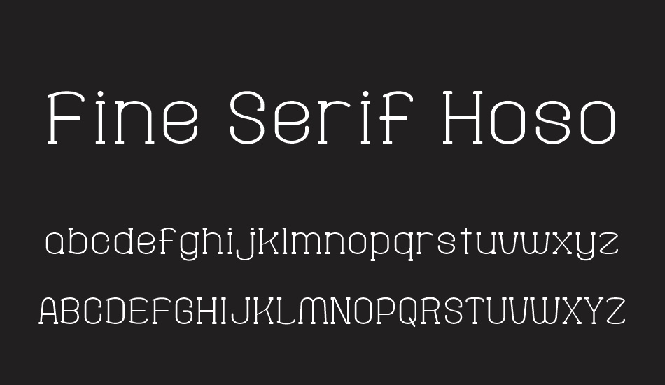 Fine Serif Hosomozi__G font