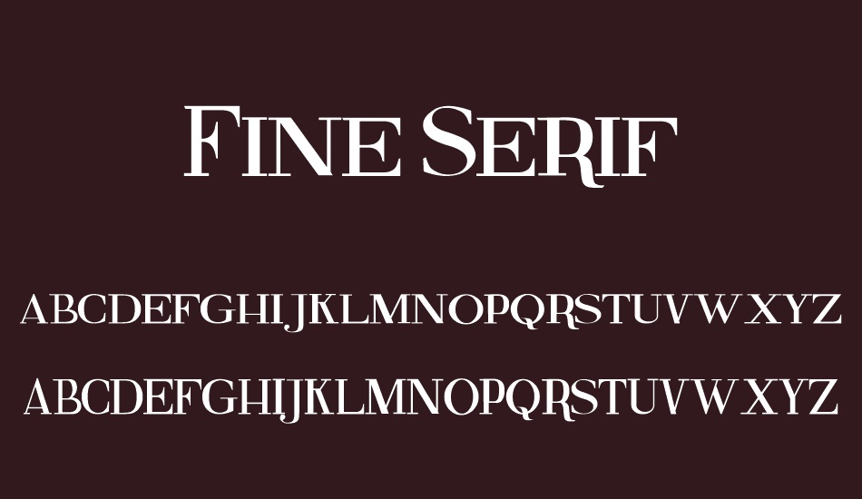 Fine Serif font