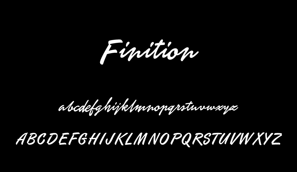 Finition PERSONAL USE ONLY font