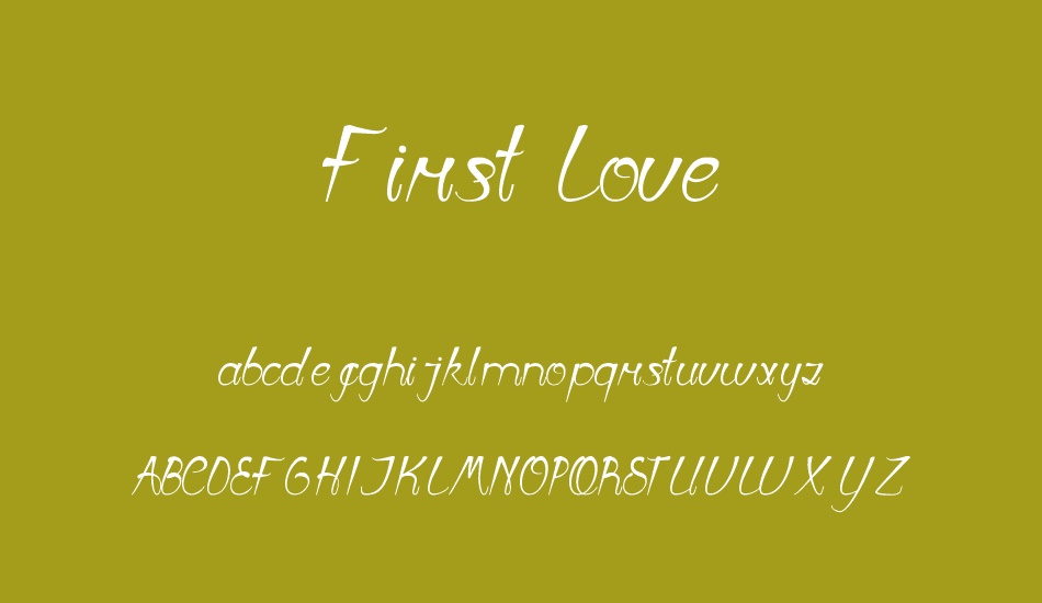 First Love font