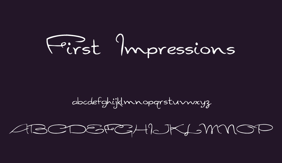 First Impressions font