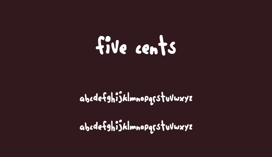 five cents font