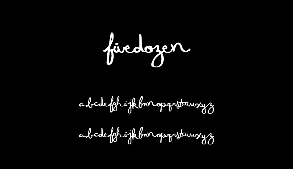 FiveDozen font