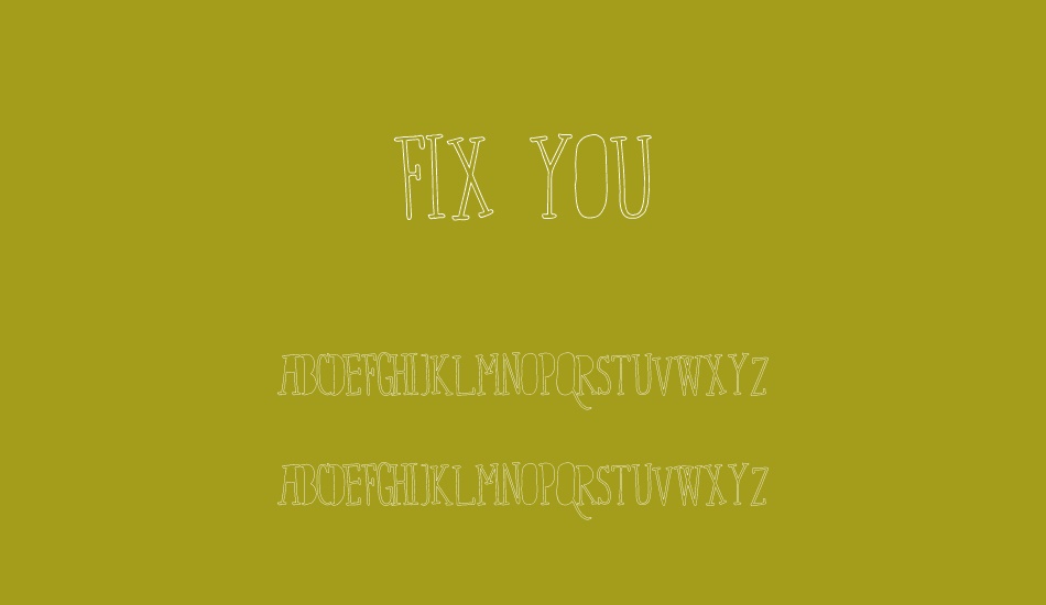 Fix You font