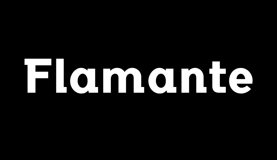 Flamante SemiSlab Bold font big