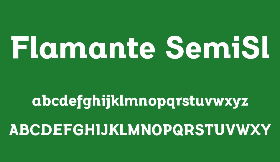 Flamante SemiSlab Bold font