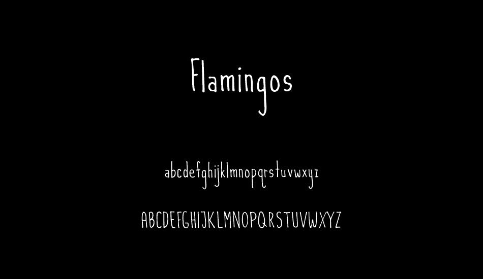 Flamingos font