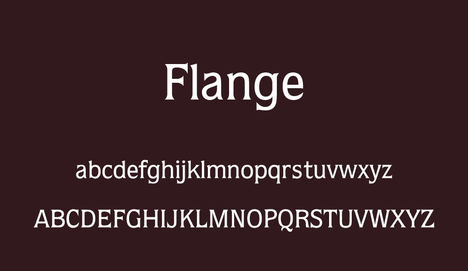 Flange font