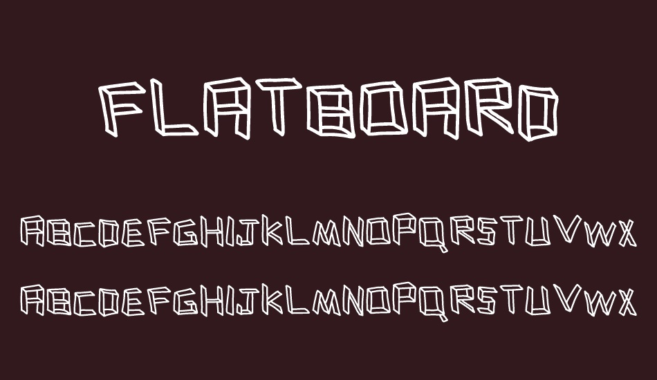 flatboard font