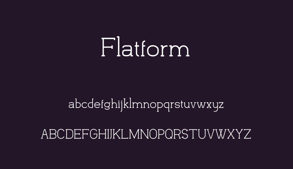 Flatform font