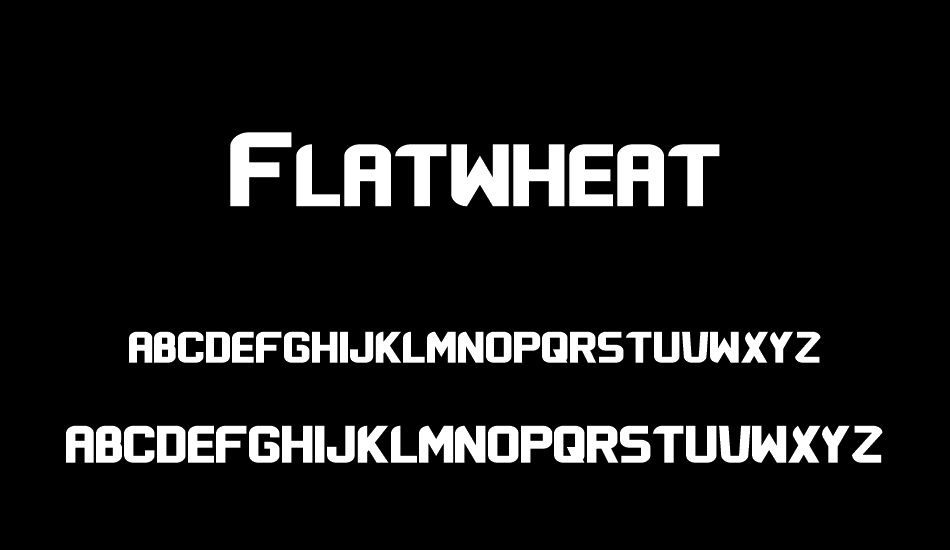 Flatwheat font