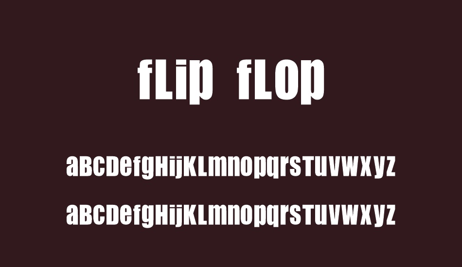 Flip Flop font