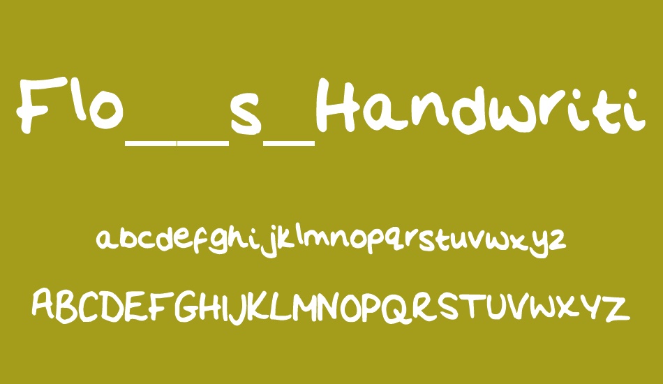 Flo__s_Handwriting font