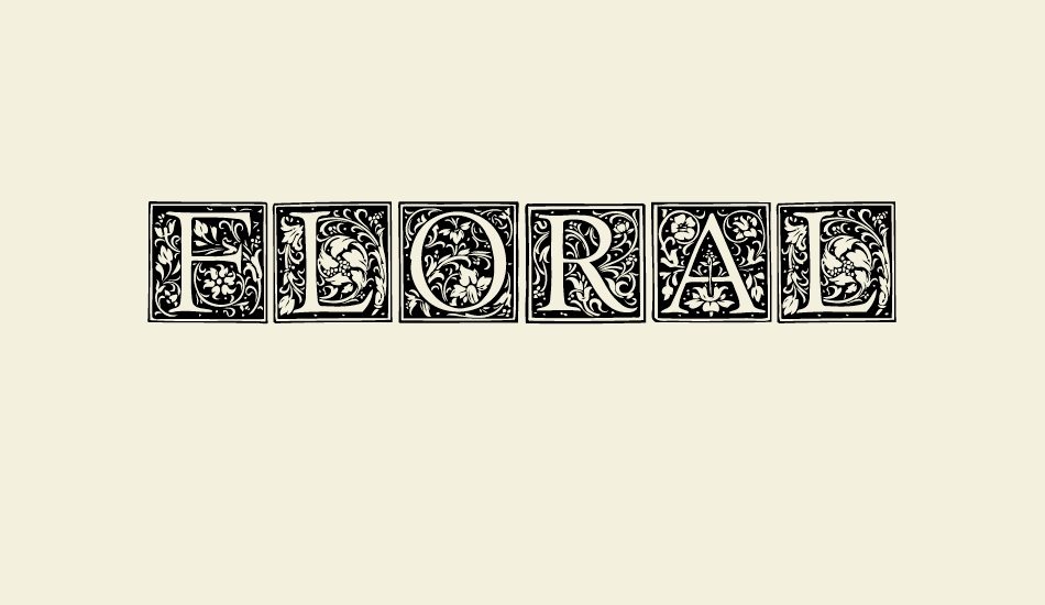 floral-capitals font big