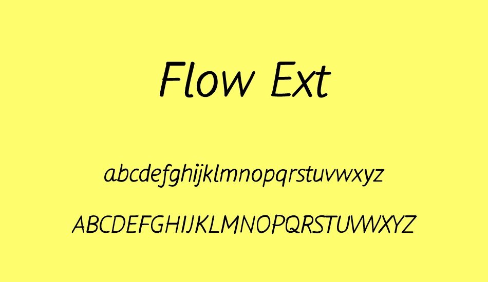 Flow Ext font