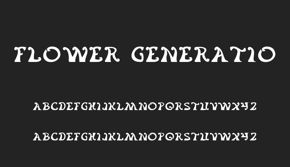 flower generation font