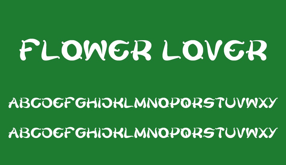 flower lover font