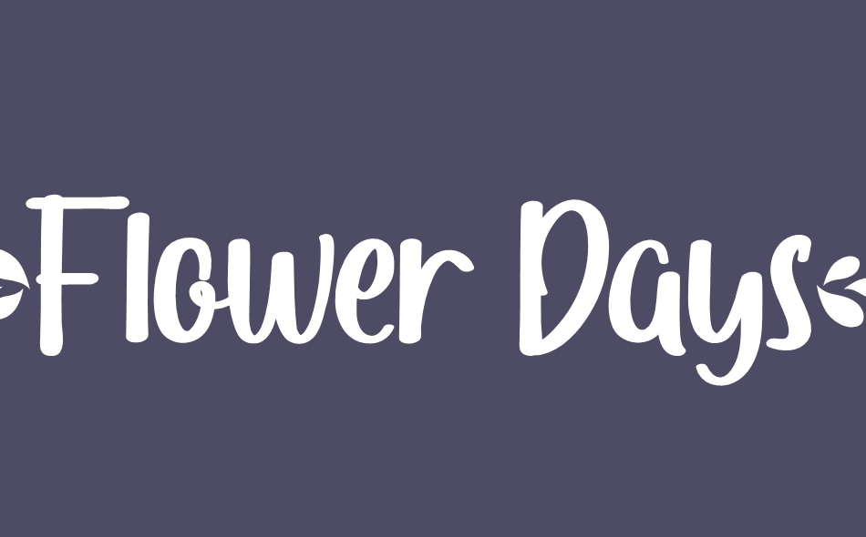 Flower Days font big