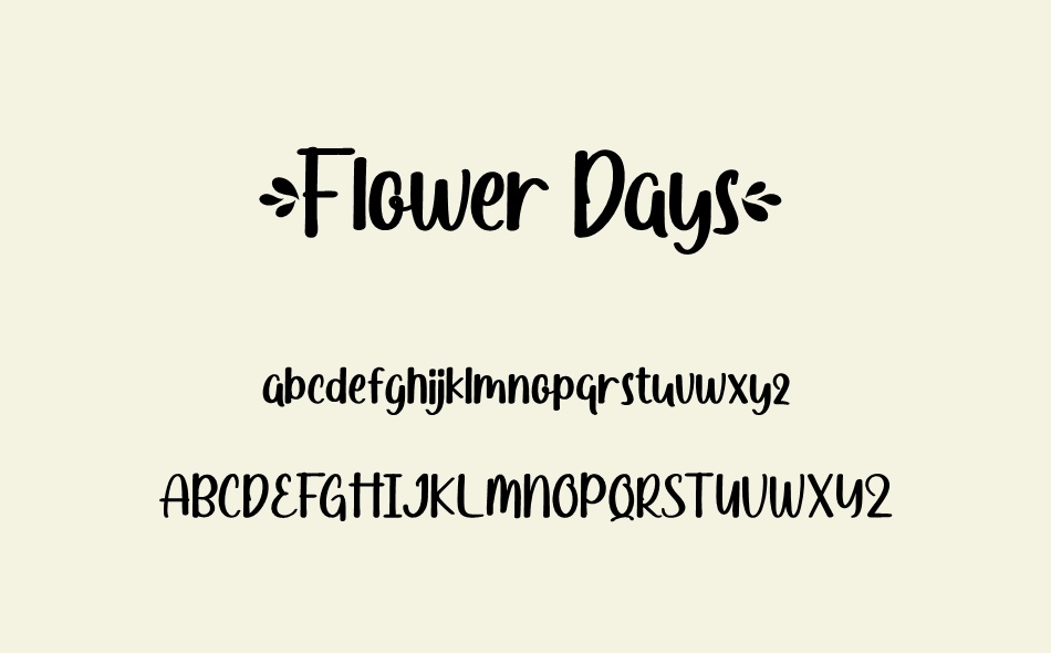 Flower Days font