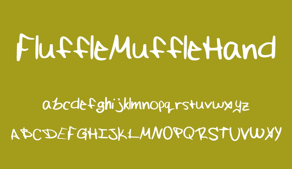 FluffleMuffleHand font