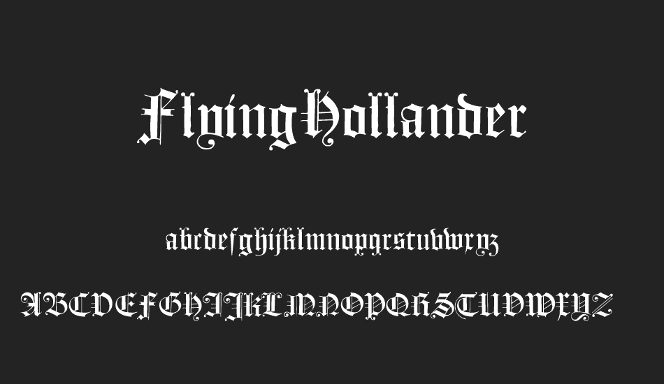 FlyingHollander font