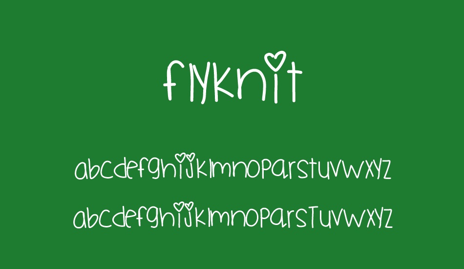 Flyknit font